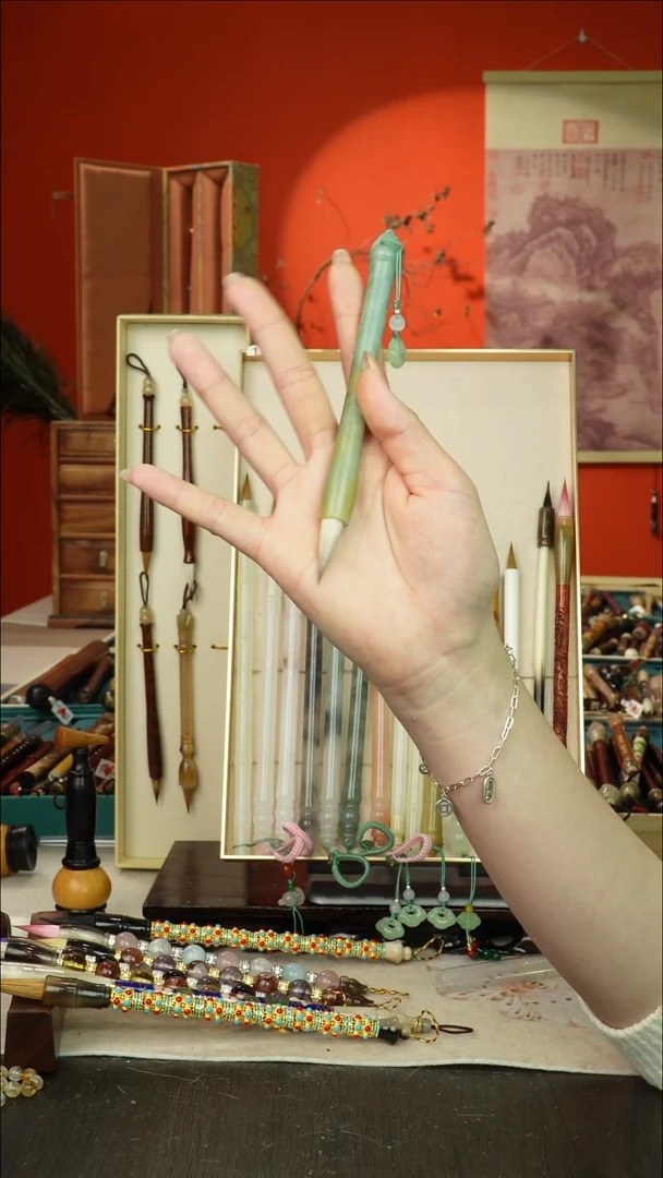 295号闪孤品高货毛笔链接 清水试笔 蘸墨不退