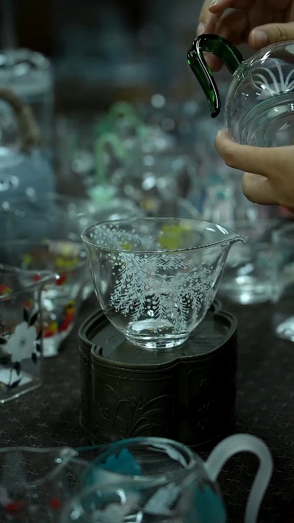 开仓百款全手绘玻璃放漏