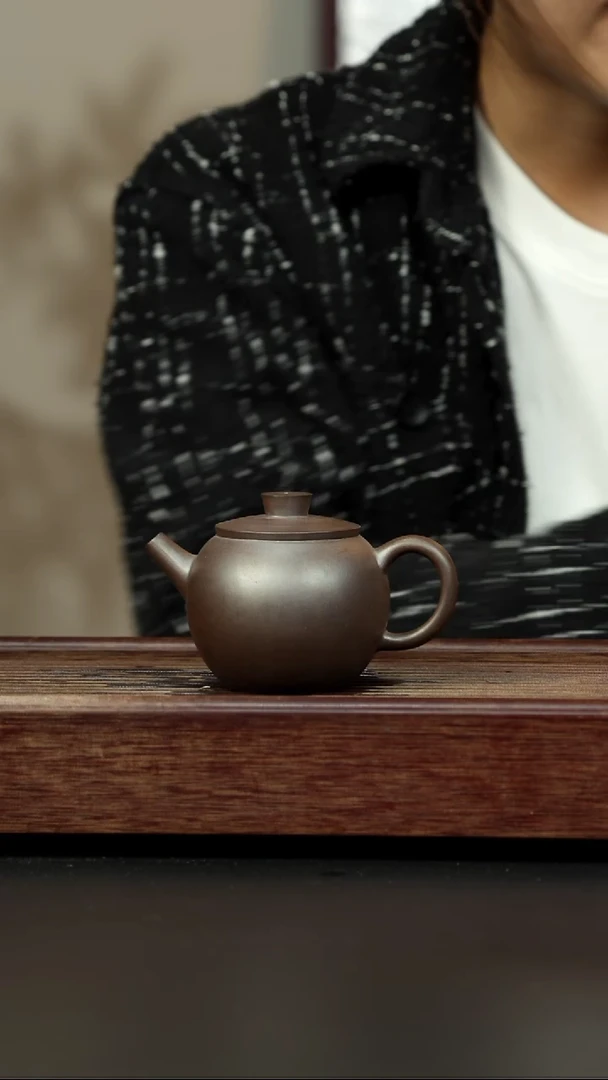 紫砂茶壶岩中泥三拼 小巨轮