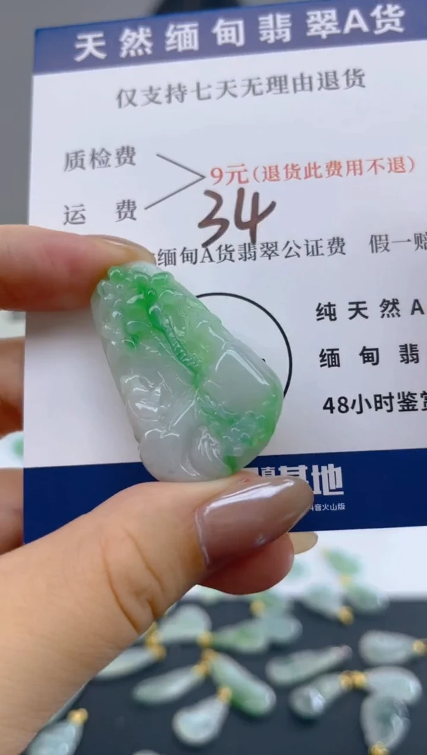 颈饰未镶嵌翡翠天然A货翡翠