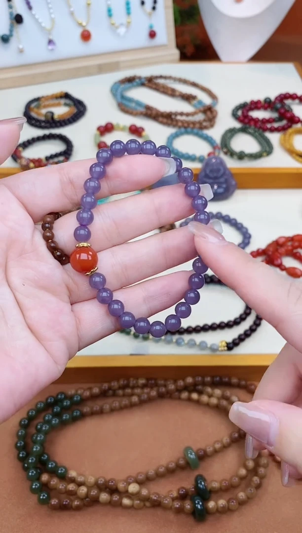 手链未镶嵌和田玉06烟紫单圈