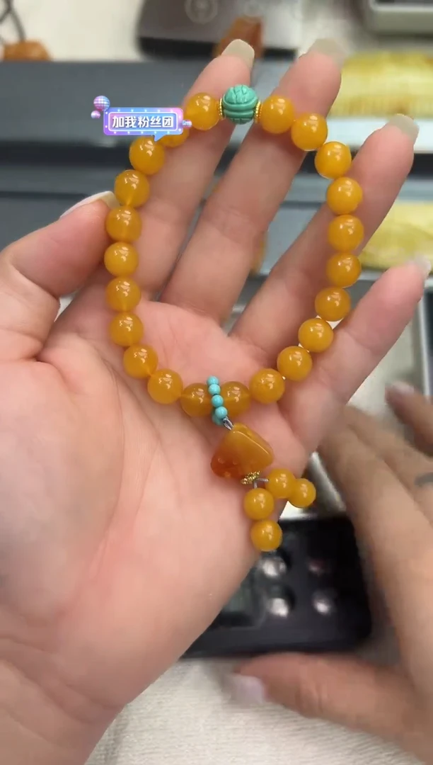 裸石琥珀未镶嵌琥珀蜜蜡手串
