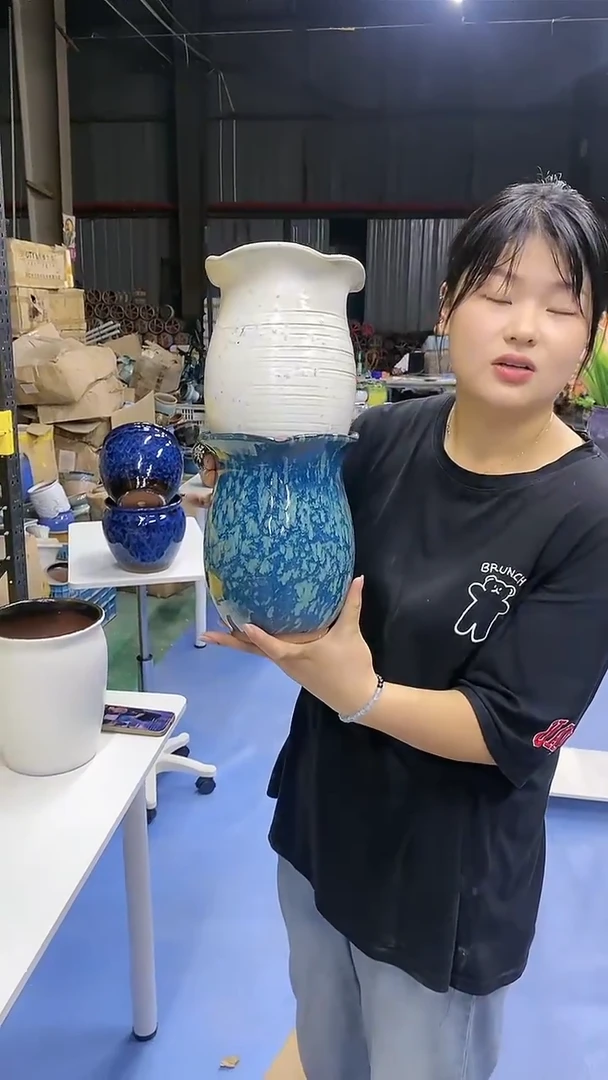 宜兴紫砂粗陶花盆48