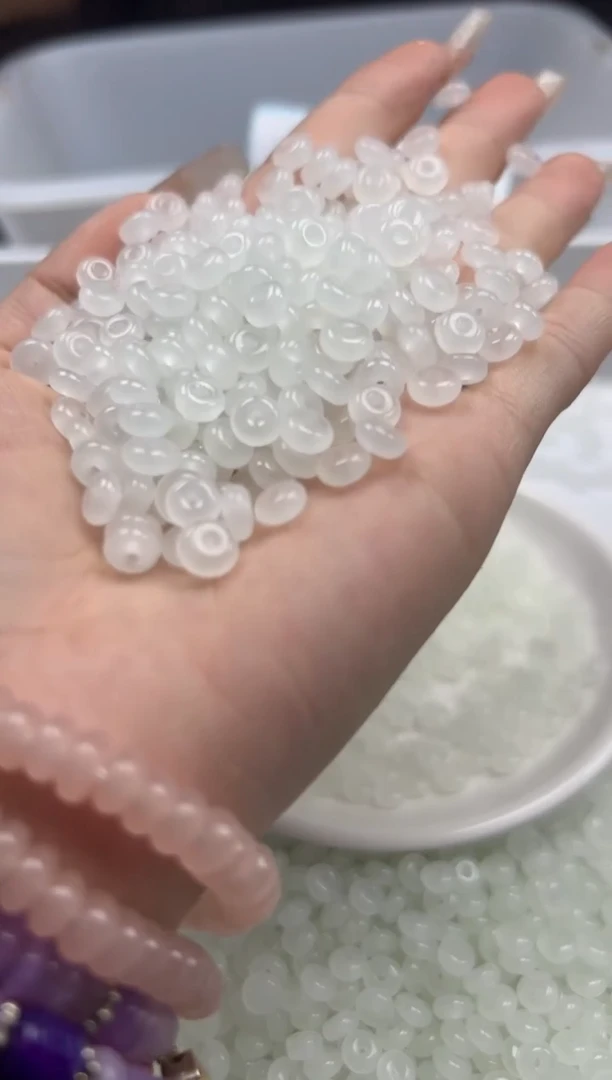 南红玛瑙未镶嵌颈饰w747荔枝冻算盘6*3mm*50颗