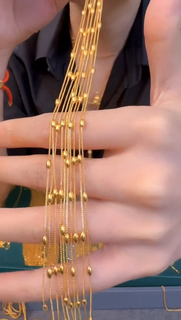 盒仔橄榄隔珠链45cm 1.71g（多样性发货）