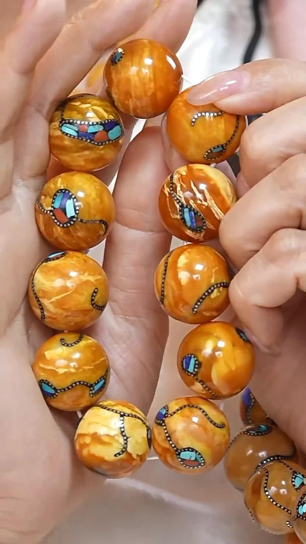 蜜蜡颈饰未镶嵌天然蜜蜡珠宝奇石云端妖孽全部保真