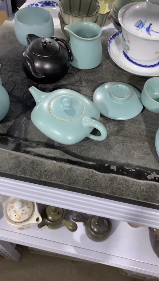 【清！一件不留】汝窑、茶壶盖碗茶杯主人杯微矿点