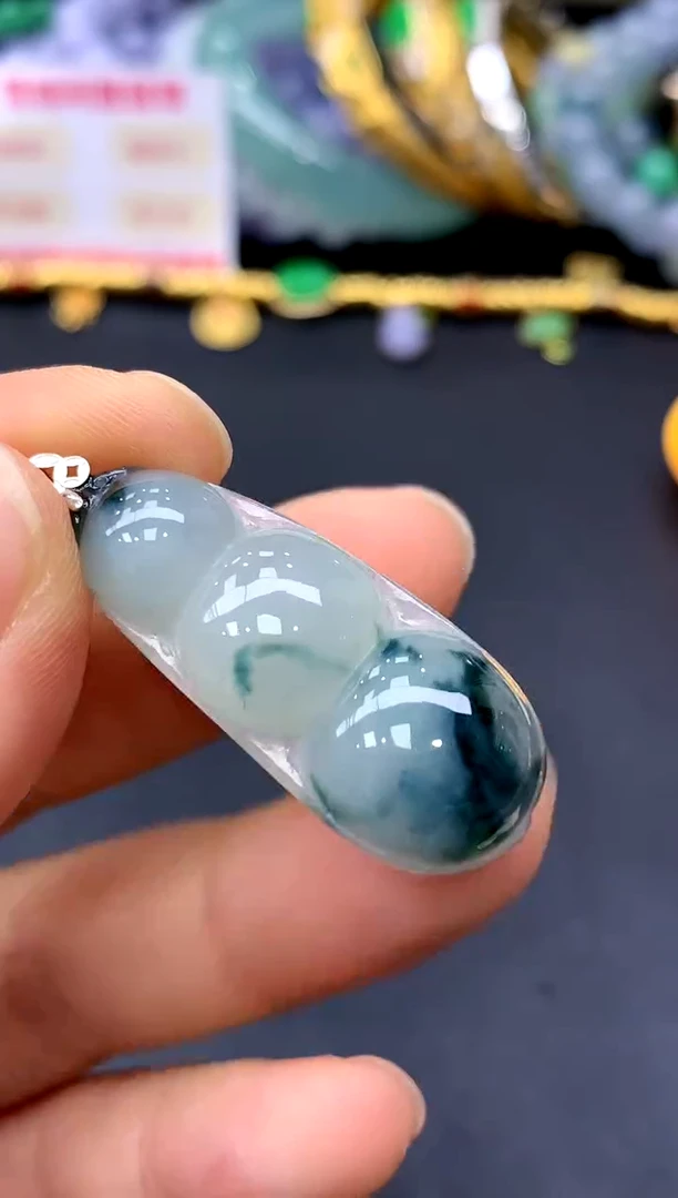 颈饰18K金镶嵌翡翠98-中国好珍宝