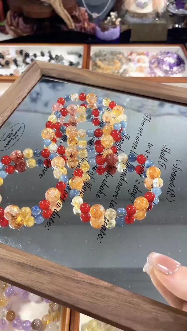 未镶嵌手串水晶敦煌天然黄塔晶胶花红玛瑙蓝晶石手串多样发一