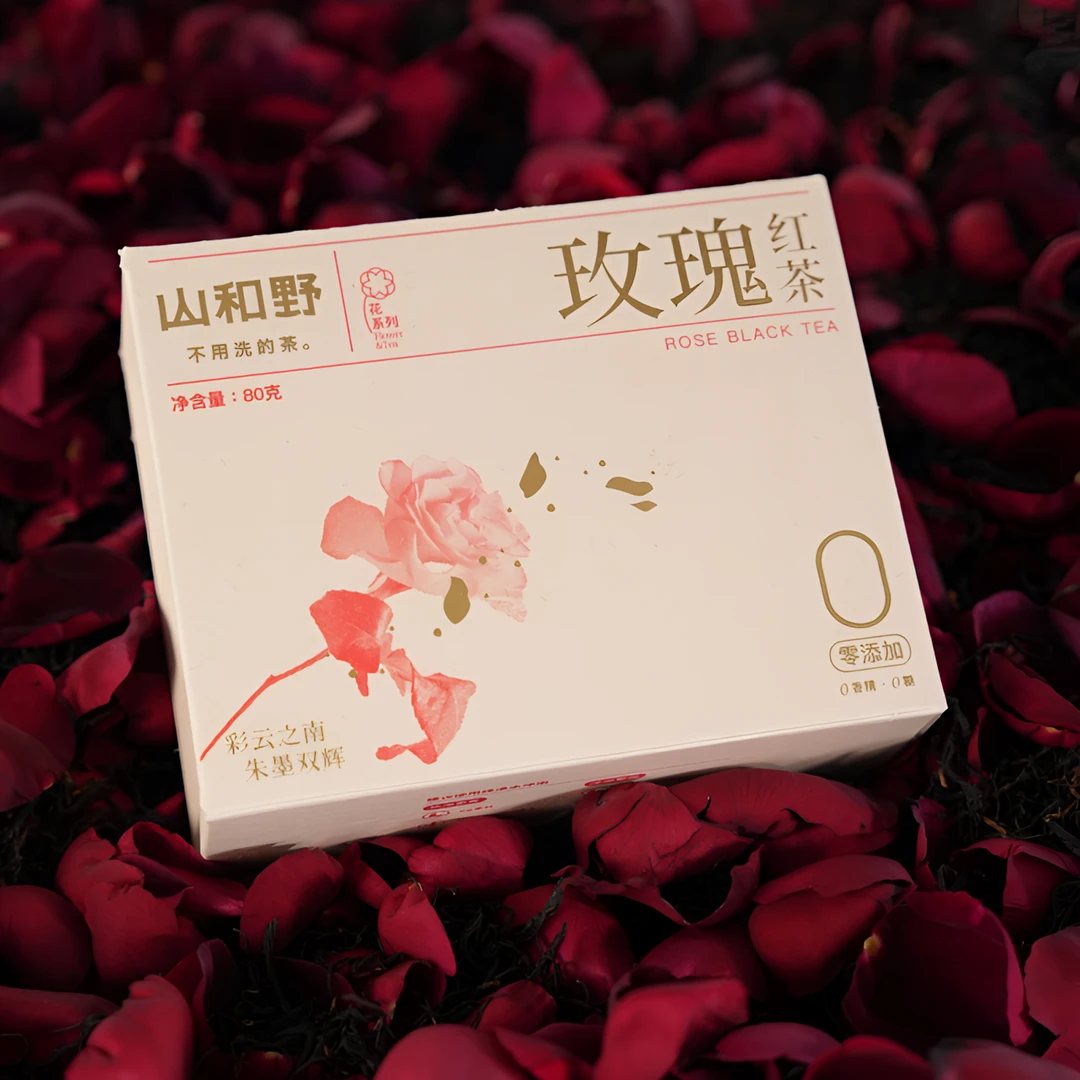 「素颜漂亮水」单盒装-高山玫瑰红茶 墨红玫瑰花茶自然香甜手工窨花
