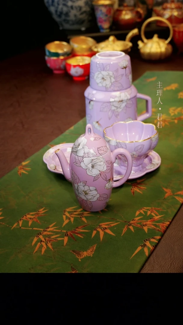 茶杯紫砂【宜景窑烟幕紫系列】壶
