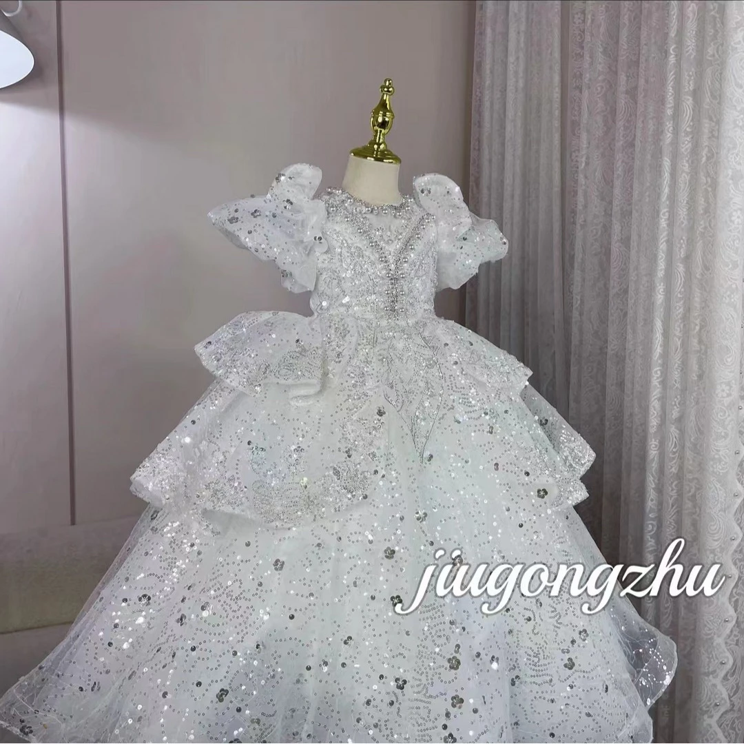 【白雪公主】女童渐变丁达尔风主持礼服钢琴演出公主裙生日走秀