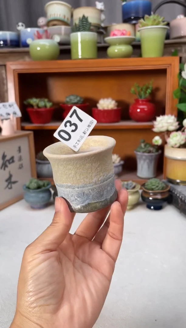 瓷片037知木小芳花盆