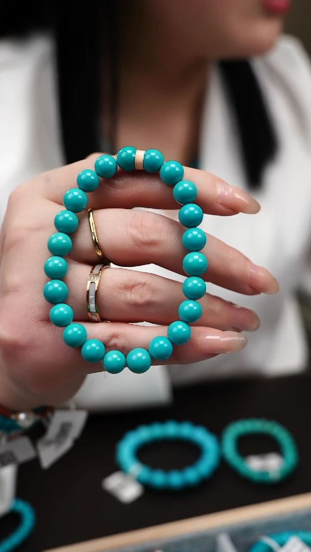 未镶嵌绿松石手链B0306