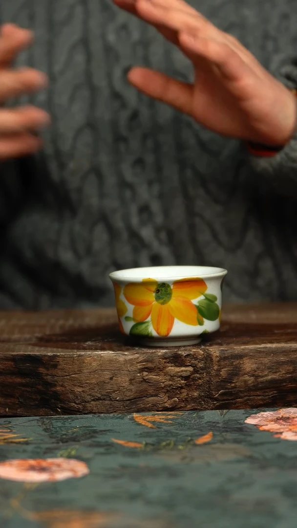 【闪购商品】杯釉下彩手工手绘同款陶器