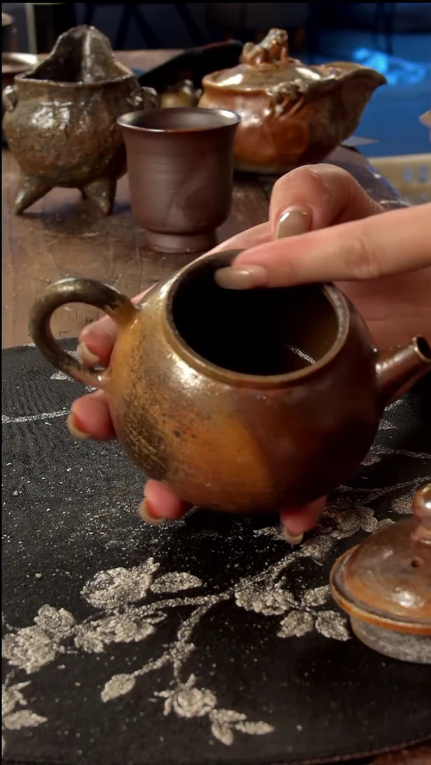 瓷片山乙柴烧高端茶具