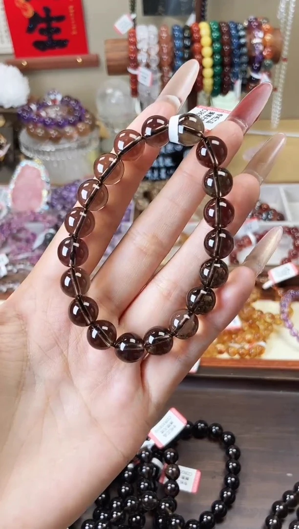 【闪购商品】水晶手串未镶嵌10mm茶水晶
