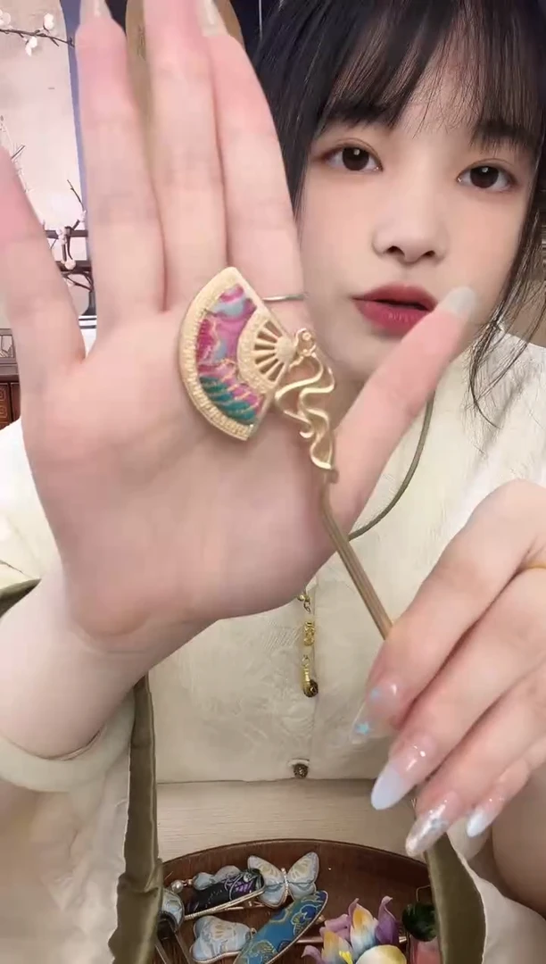 刺绣簪花蚕丝掐丝绒花发簪子手作日常穿搭古典旗袍发饰品