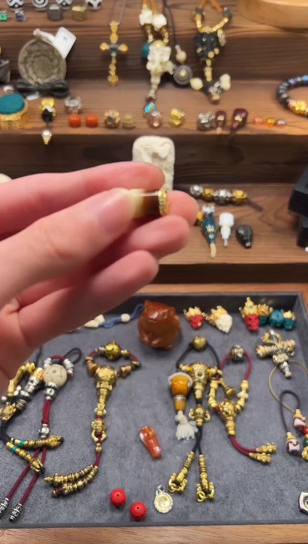 足银镶嵌手链翡翠垛珠顶珠