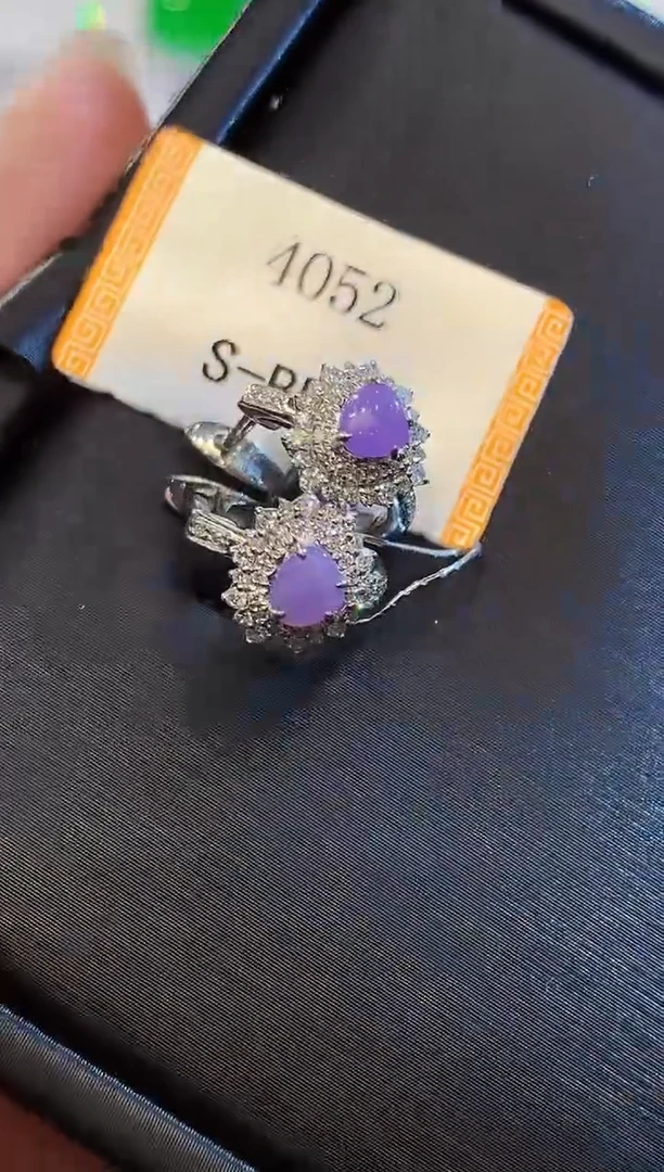 翡翠18K金镶嵌耳饰YS多样性发其一