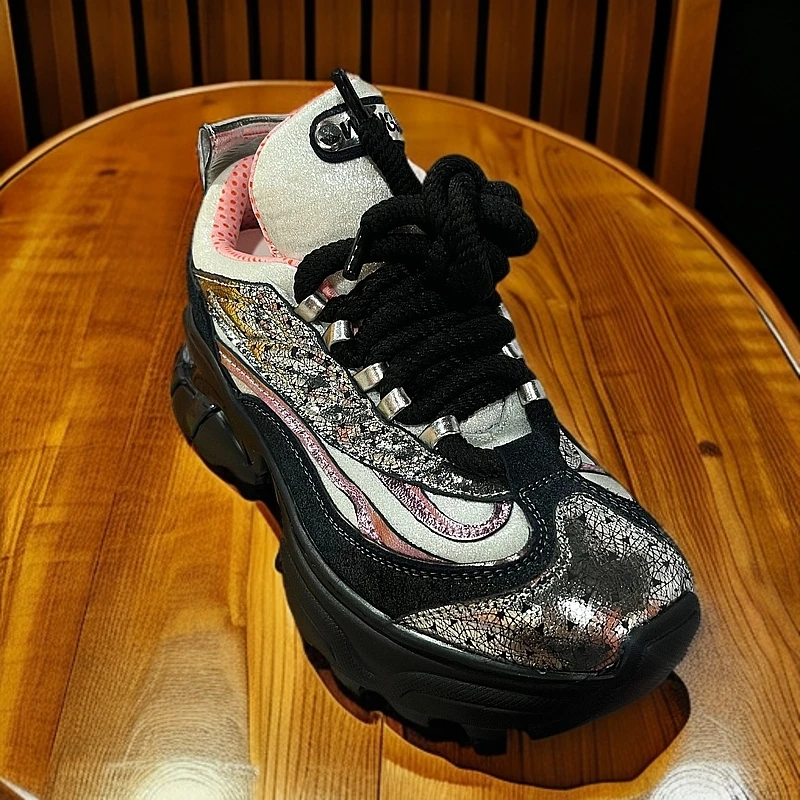 S502设计师定制款厚底皮面老爹鞋