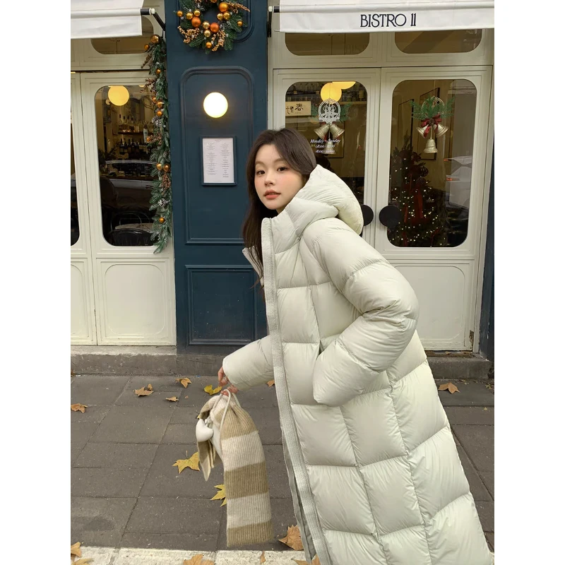 泡芙女装棉服女连帽冬季2025年新款长款超轻时尚加厚保暖外套