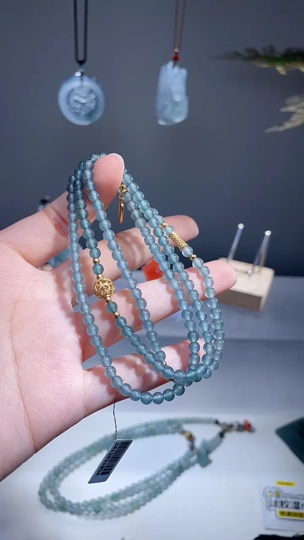 颈饰未镶嵌翡翠珠链