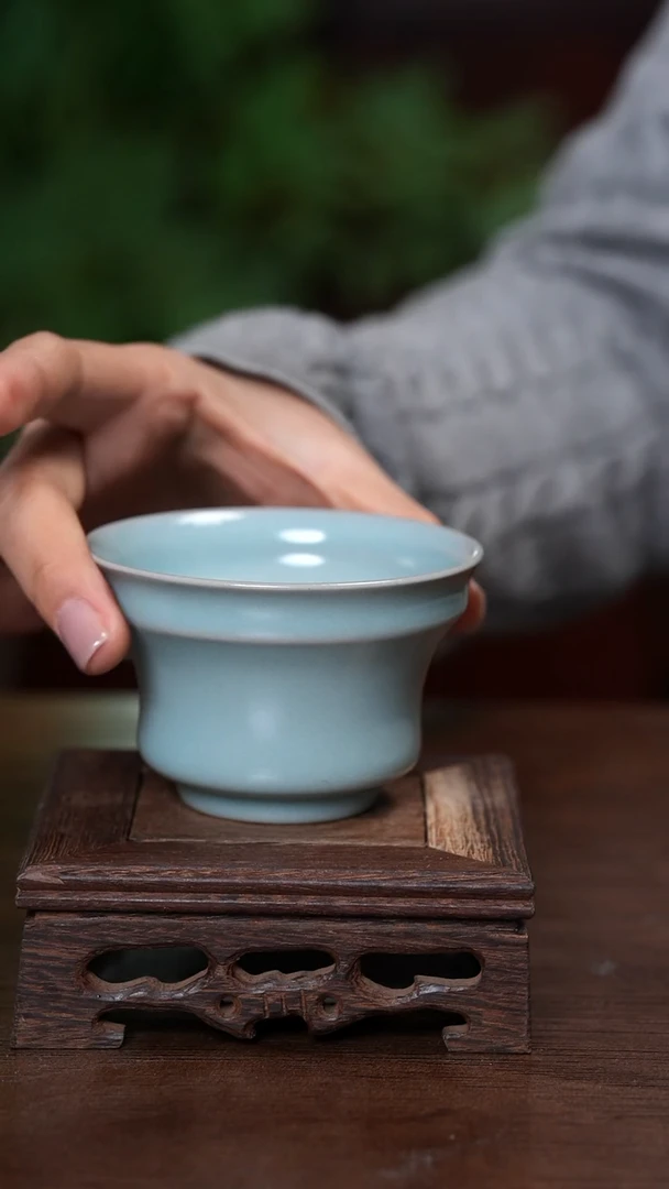 【闪购商品】宝丰原产地仿古釉汝瓷漱口盏