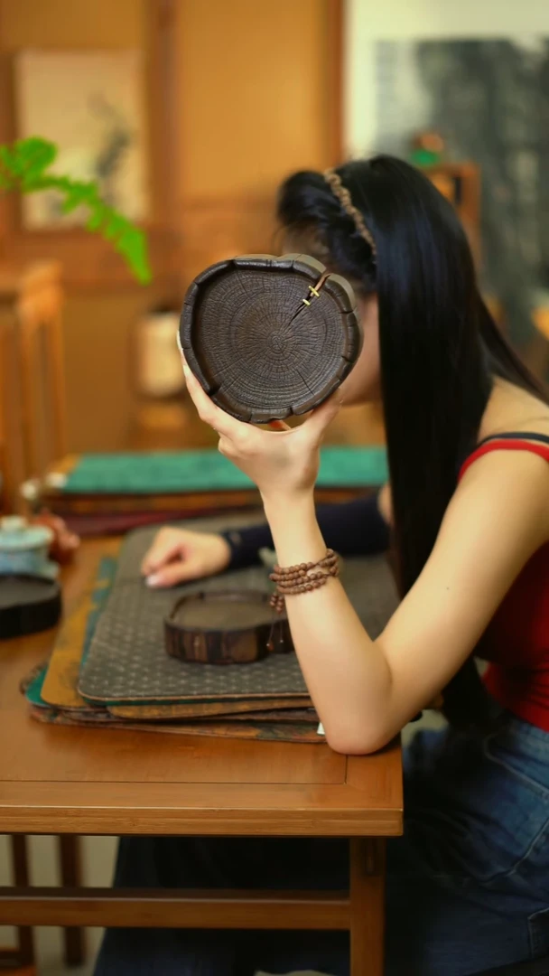 檀香木壶承   一物一拍