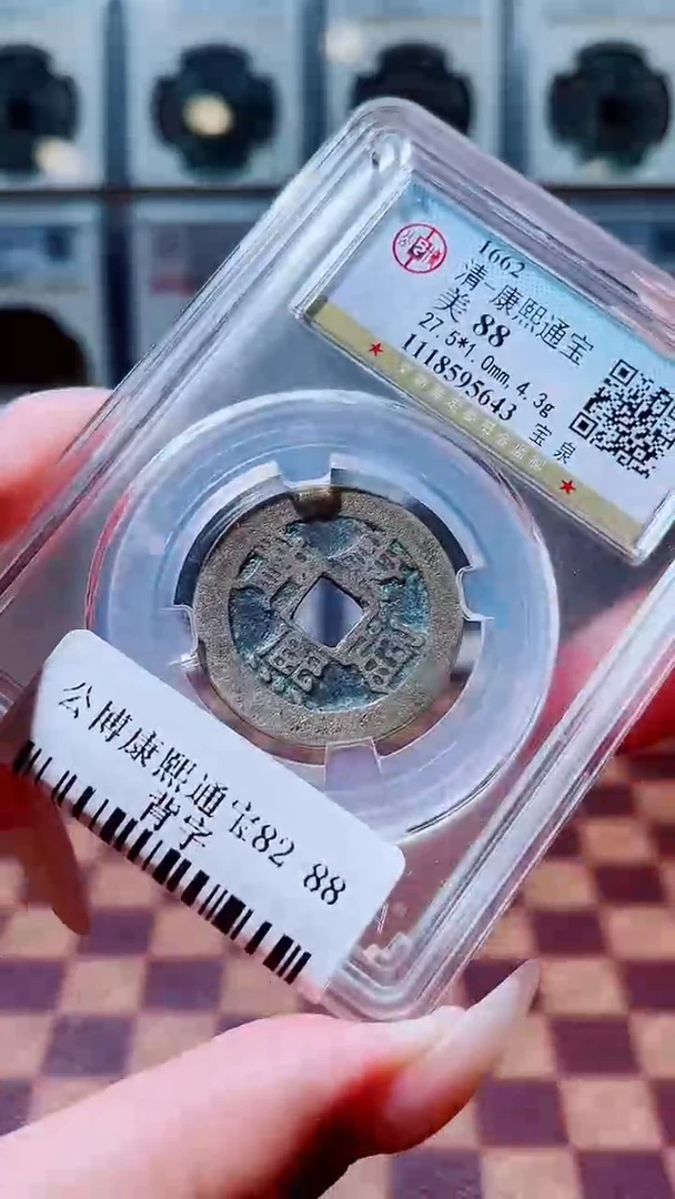 铜A042杨公博康熙通宝88分5643
