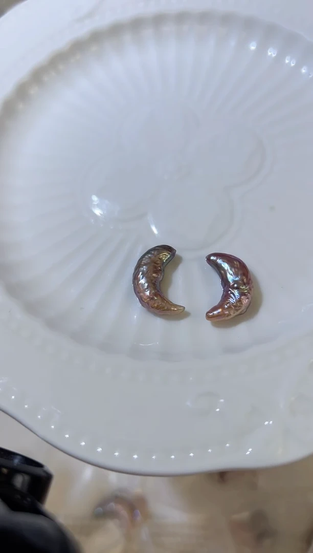 未镶嵌裸珠两个淡水珍珠A30