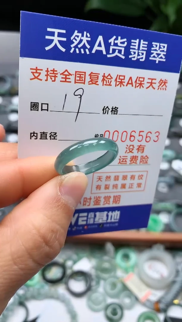 【闪购商品】翡翠戒指未镶嵌19号圈口6563