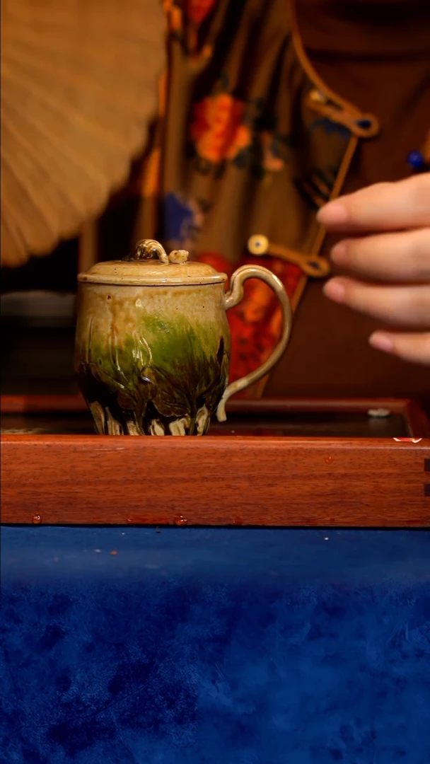 紫砂 宜兴紫砂 GFY 金丝楠  盖杯