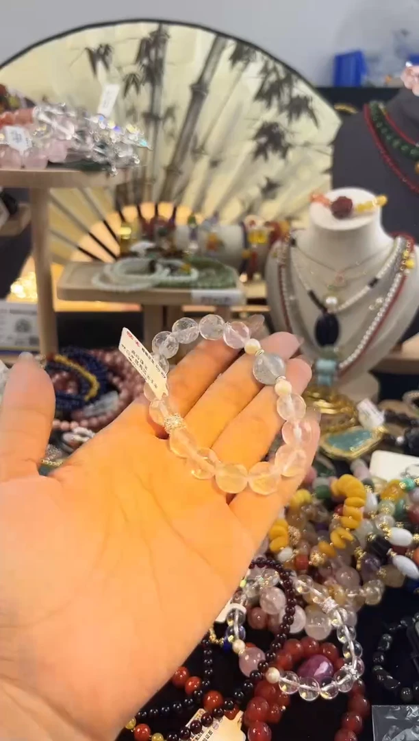 水晶手串银S925镶嵌手串