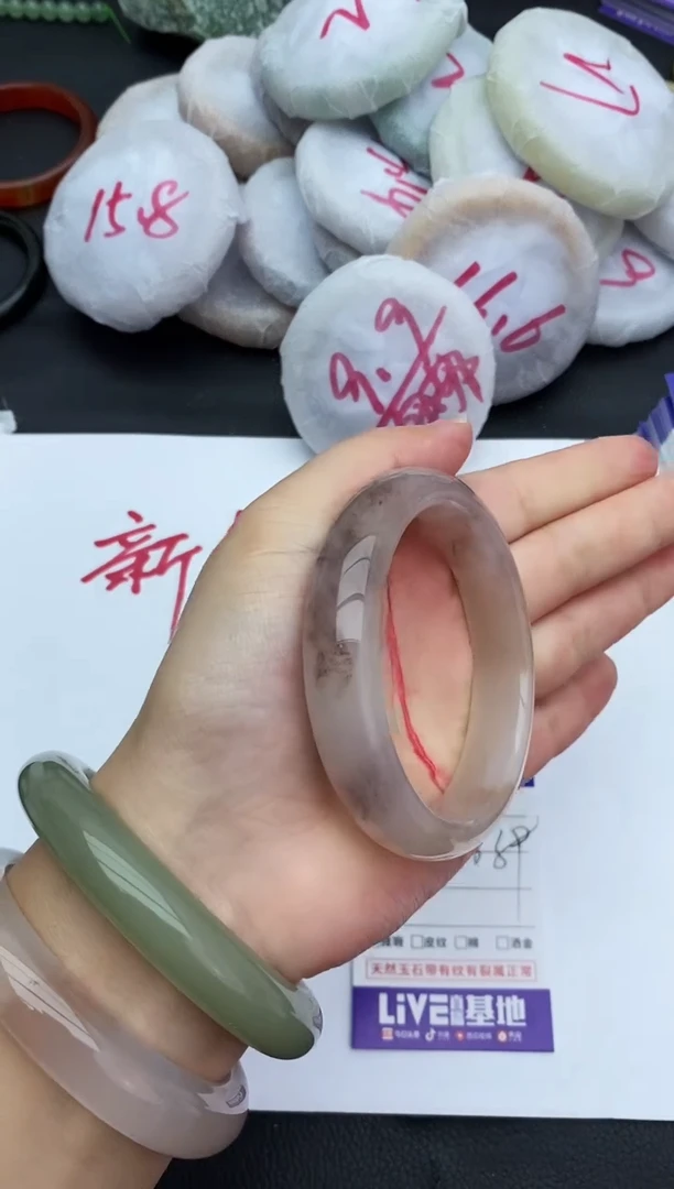 未镶嵌手镯石英质玉45+58/59