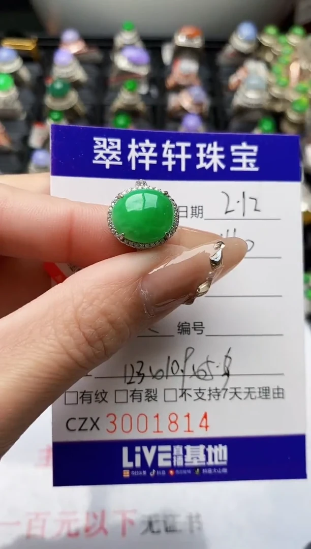【闪购商品】翡翠戒指银S925镶嵌/1814