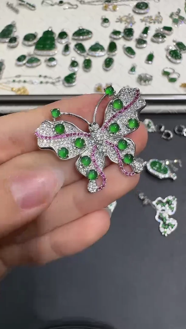 颈饰银S925镶嵌翡翠X1120-886-298