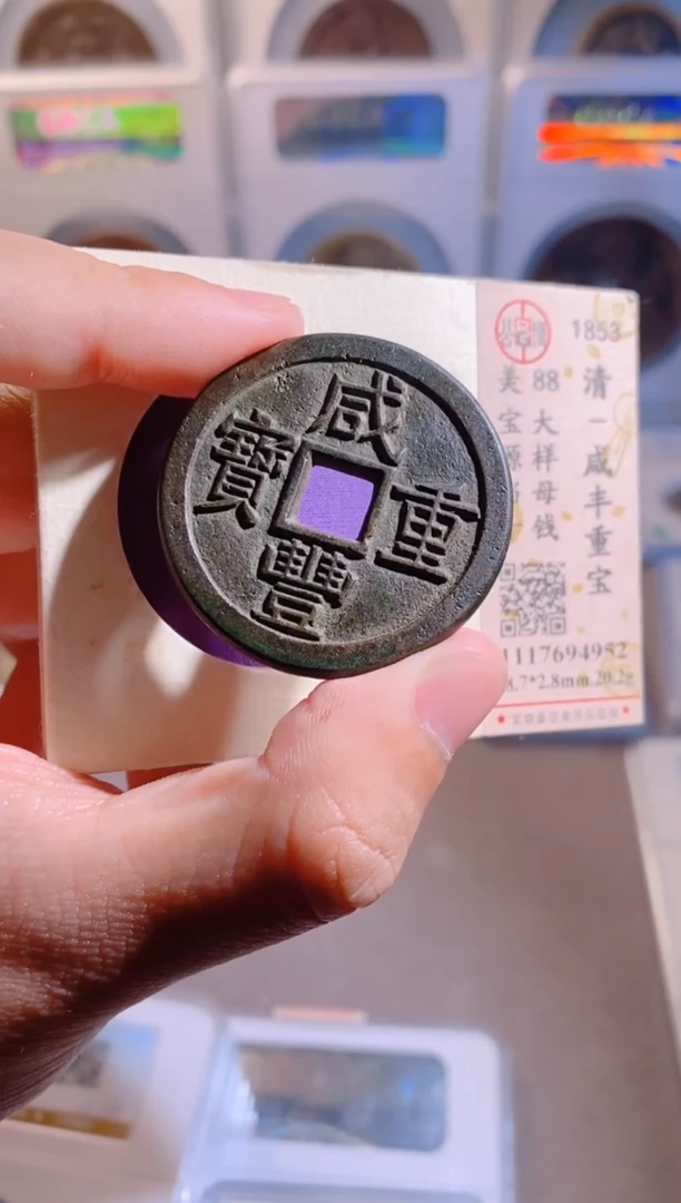 铜咸丰重宝宝源当十大样母