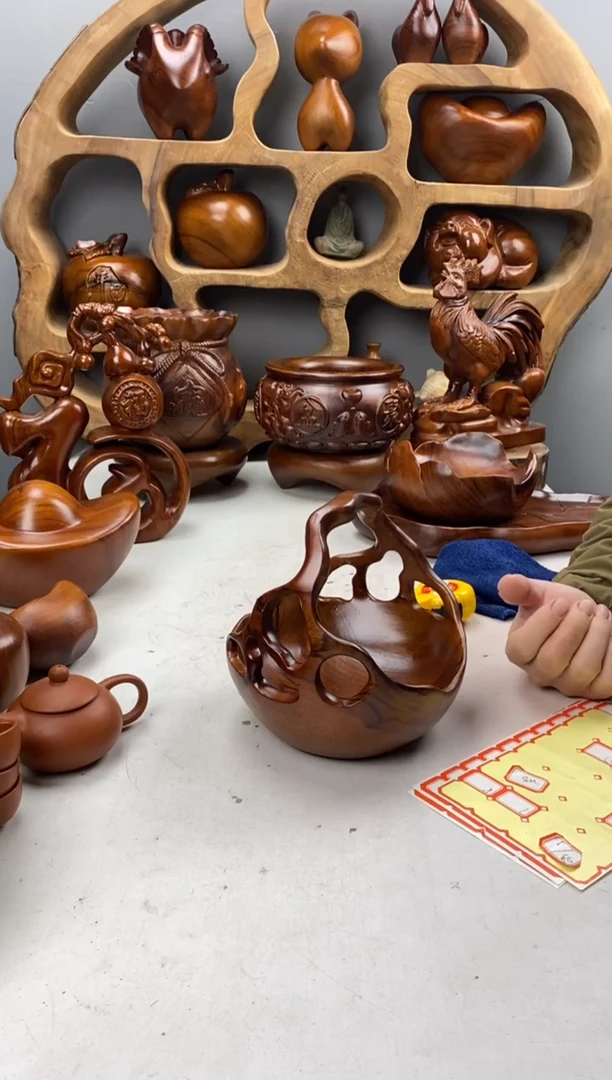 香樟木38香樟木精品树藤小提篮