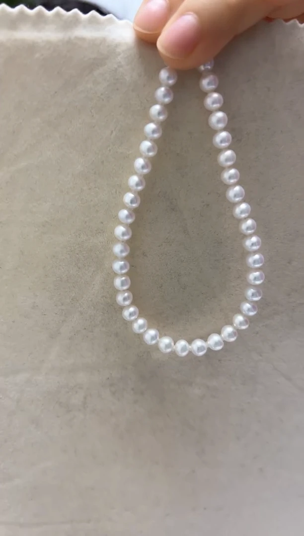 淡水珍珠手链银S925镶嵌5-6手链