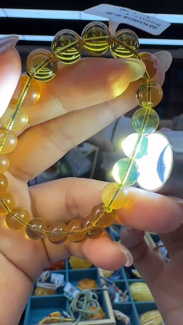 手链琥珀未镶嵌207秒拍号 假一罚三 8-9mm