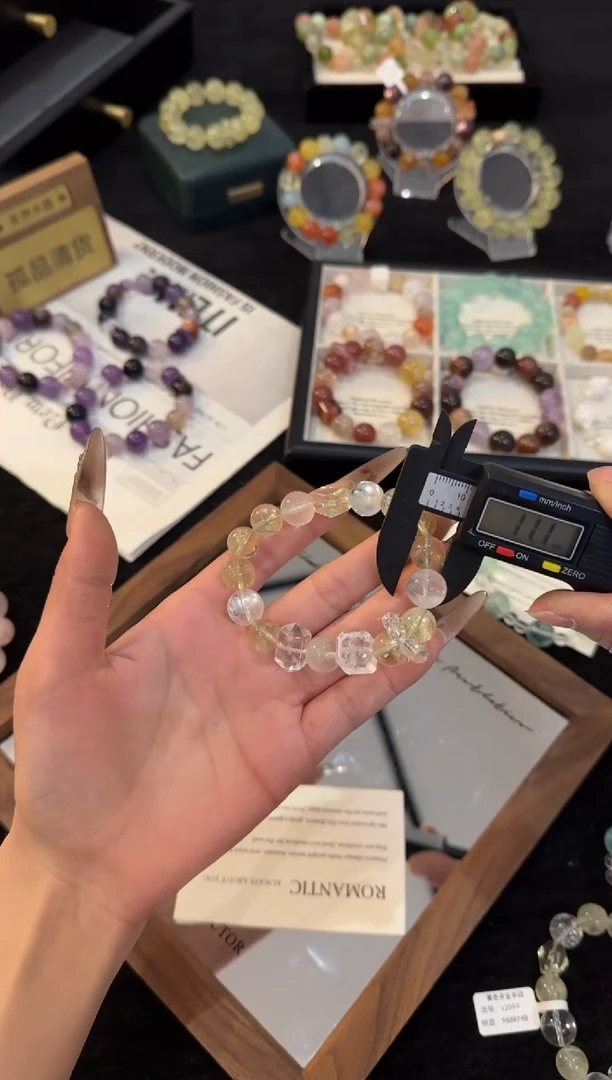 合金手链水晶黄水晶手链x2099