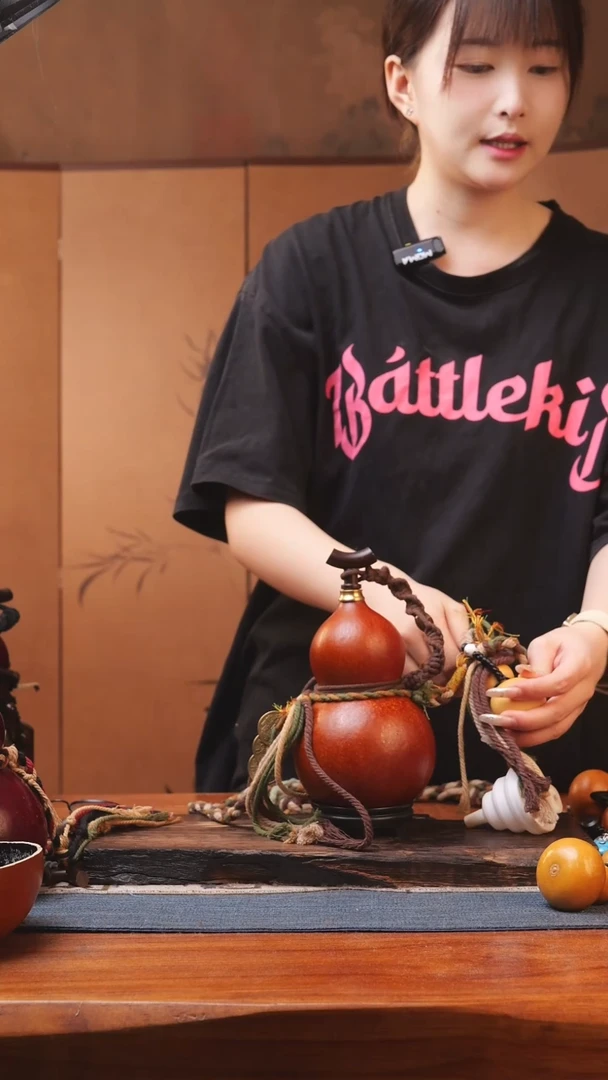 1038号精品大漆葫芦防腐防渗装水茶酒