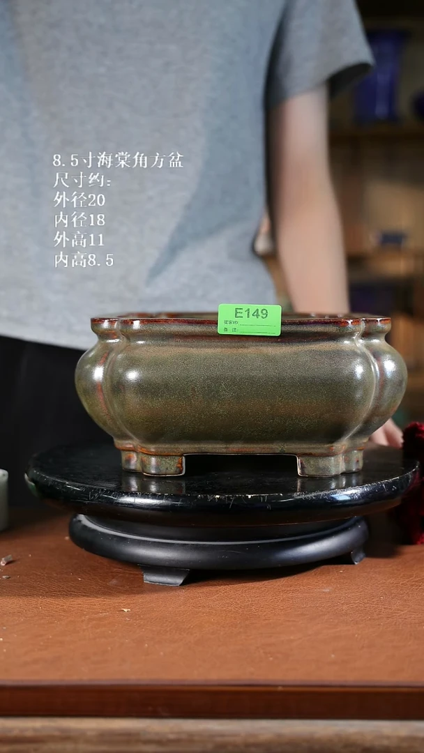 8.5寸海棠角方盆 家居级149