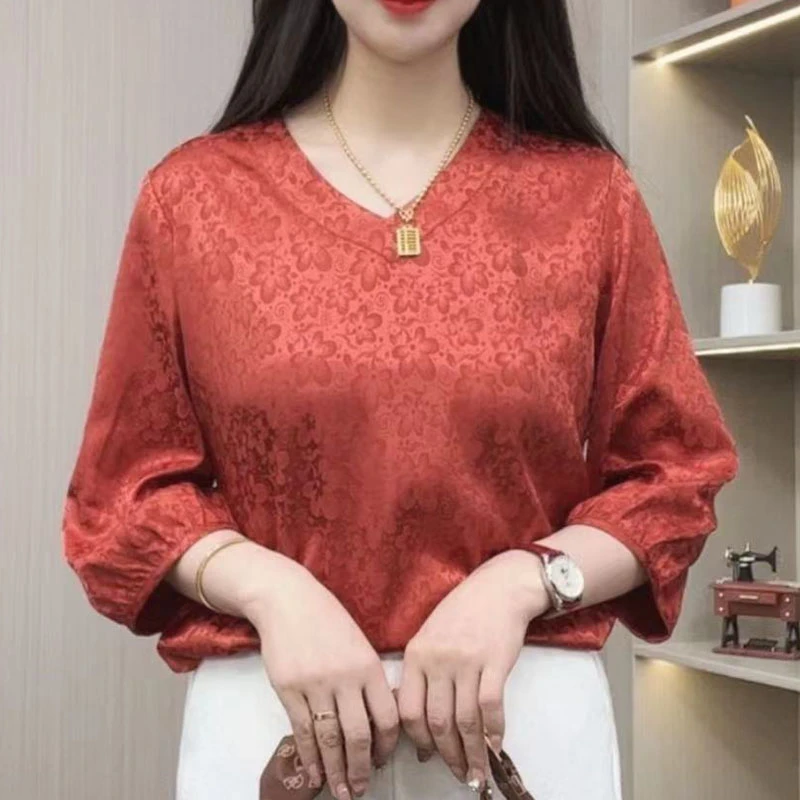 【反季清仓】新款时尚百搭遮肉显瘦V领上衣