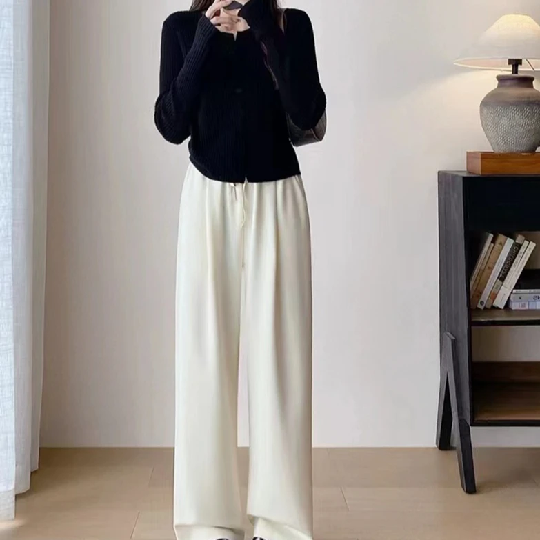 宝丫轻奢  女式时尚气质垂感直筒休闲裤B9913