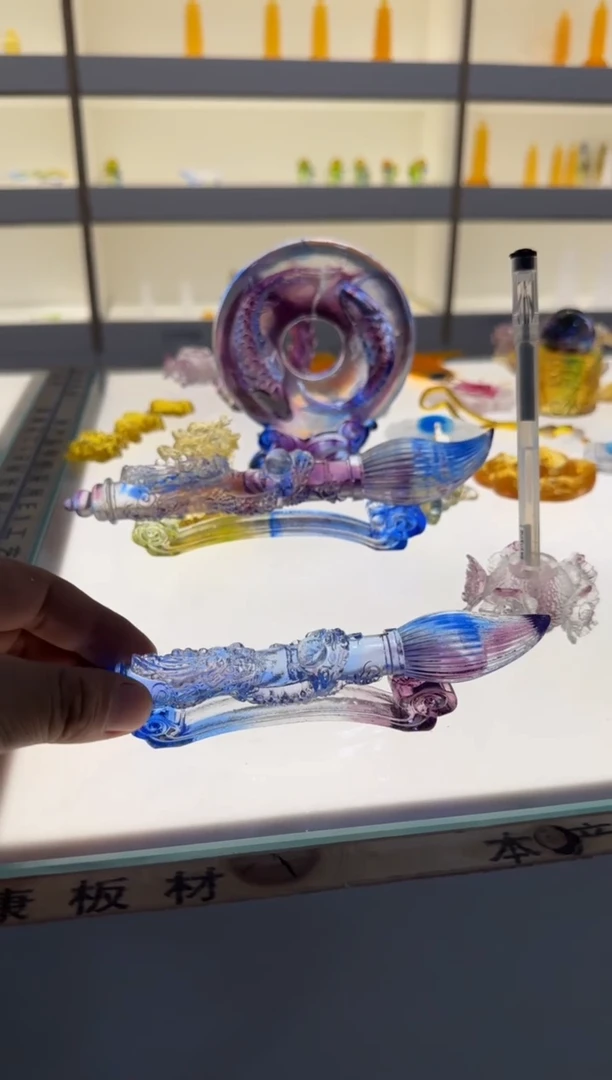 手工艺品琉璃文昌笔15厘米