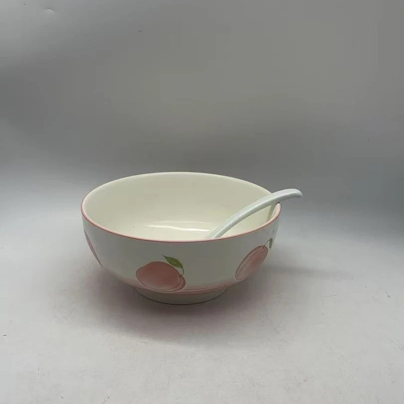 6278 一碗一勺（口径20 高9.5 微瑕）陶瓷餐具C178