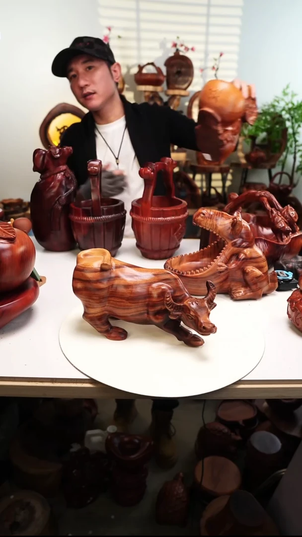 木A51香樟木摆件/牛