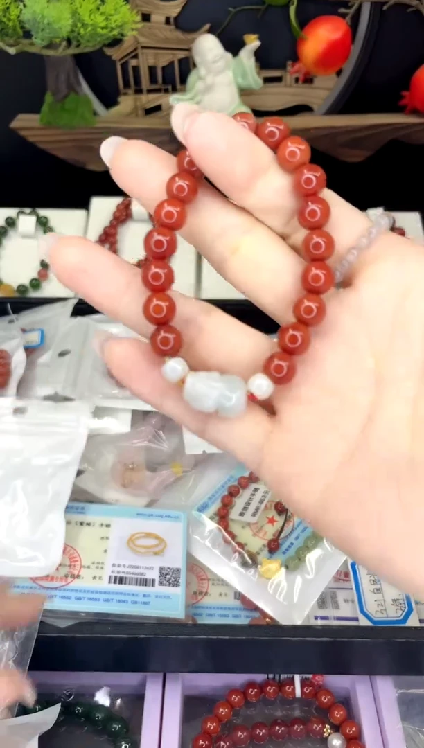 【闪购商品】南红玛瑙手链合金南红手链